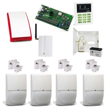 SYSTEM ALARMOWY SATEL CA-5 KPL + 4x SWAN QUAD + GSM2000